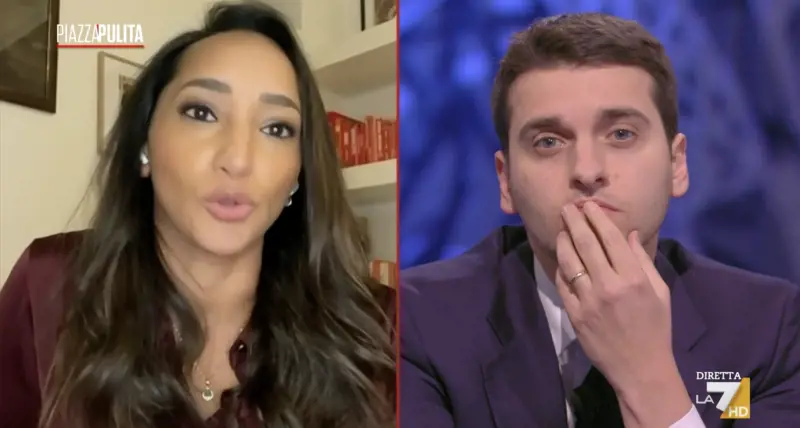 "Oriana Fallaci islamofoba", "Porti rispetto". Scontro tv tra Giubilei e Randa Ghazy