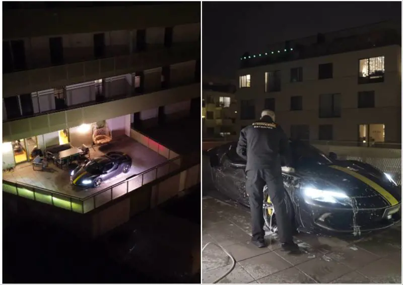 Niente garage? Parcheggia la Ferrari sul balcone di casa