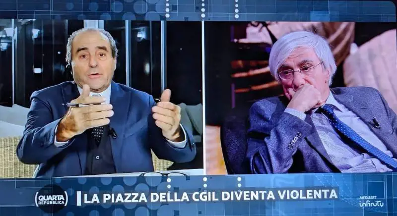 Di Pietro zittisce D'Orsi sulle violenze della Cgil: "Qualcuno verrà gambizzato"
