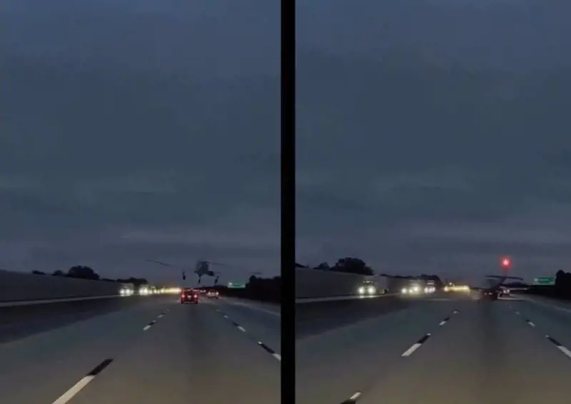 Paura in strada: aereo perde quota e finisce su un'auto