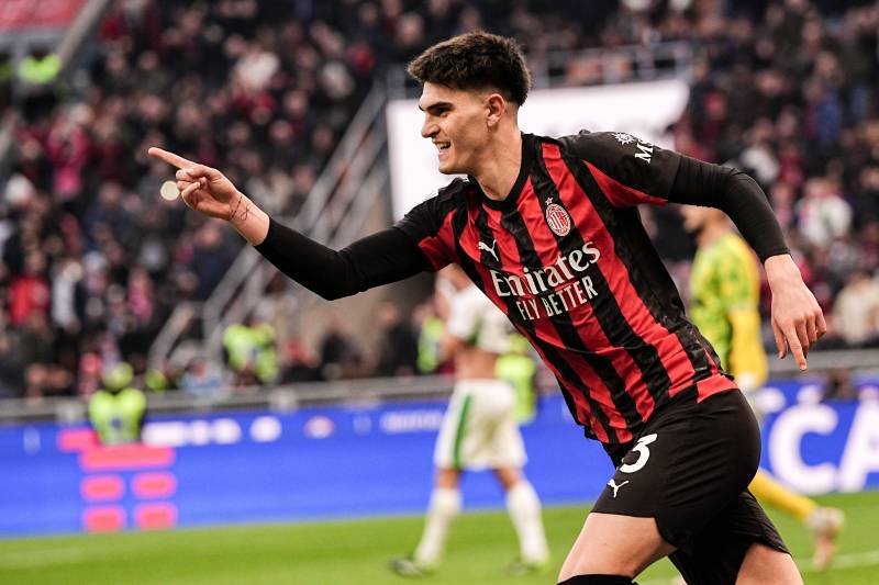 Milan Sassuolo Bartesaghi celebrazione