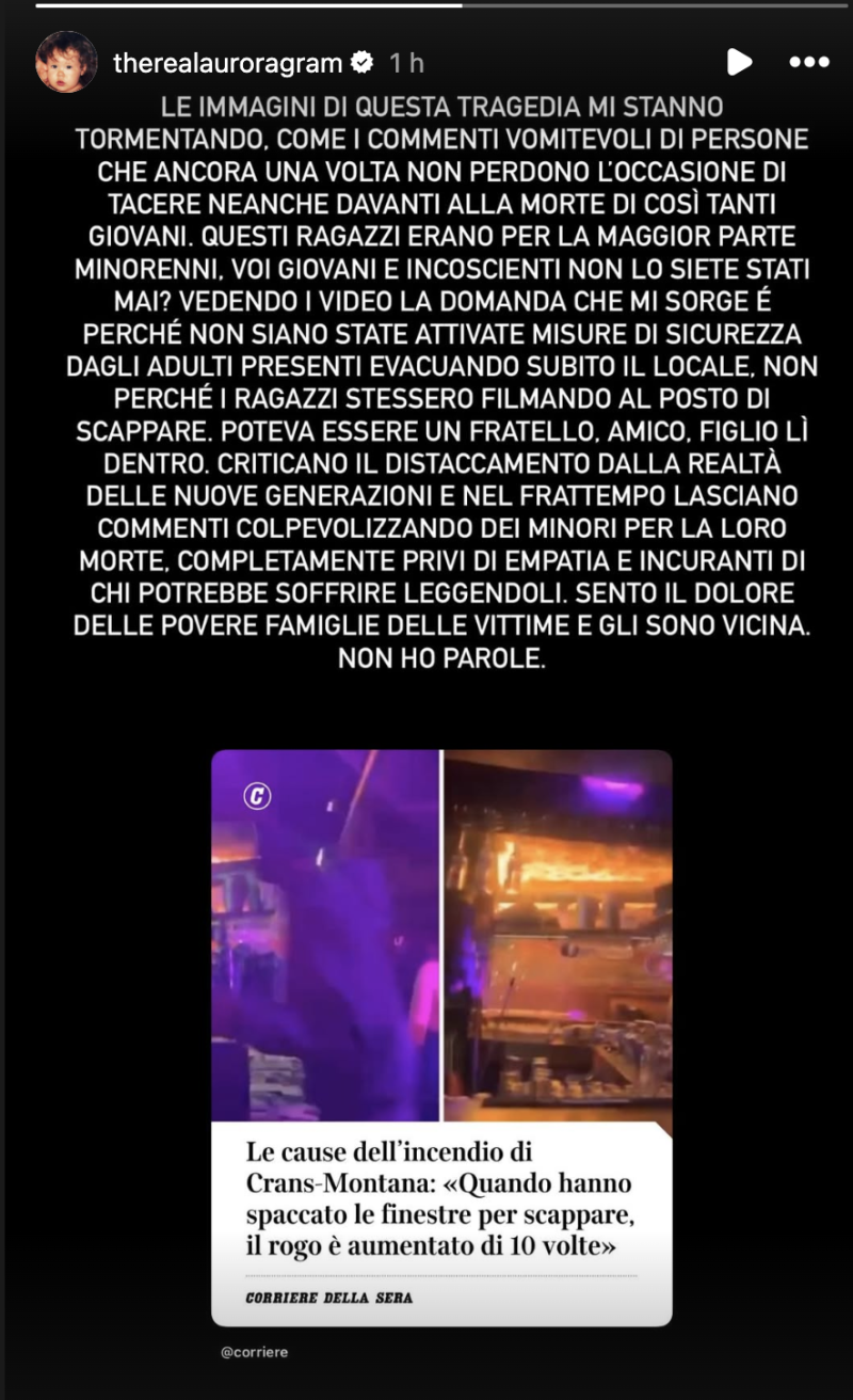 Post aurora ramazzotti