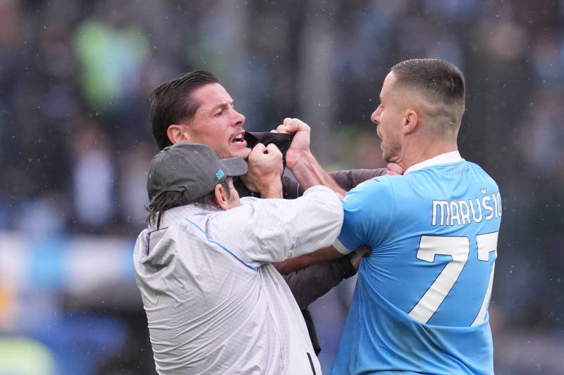 Lazio Napoli Mazzocchi Marusic rissa