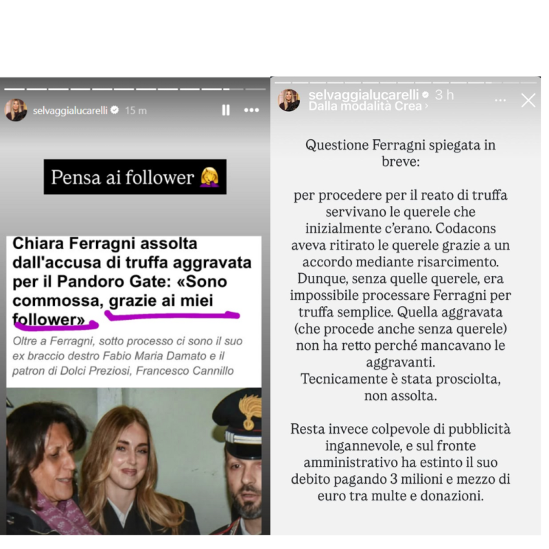 Selvaggia Lucarelli post Chiara Ferragni