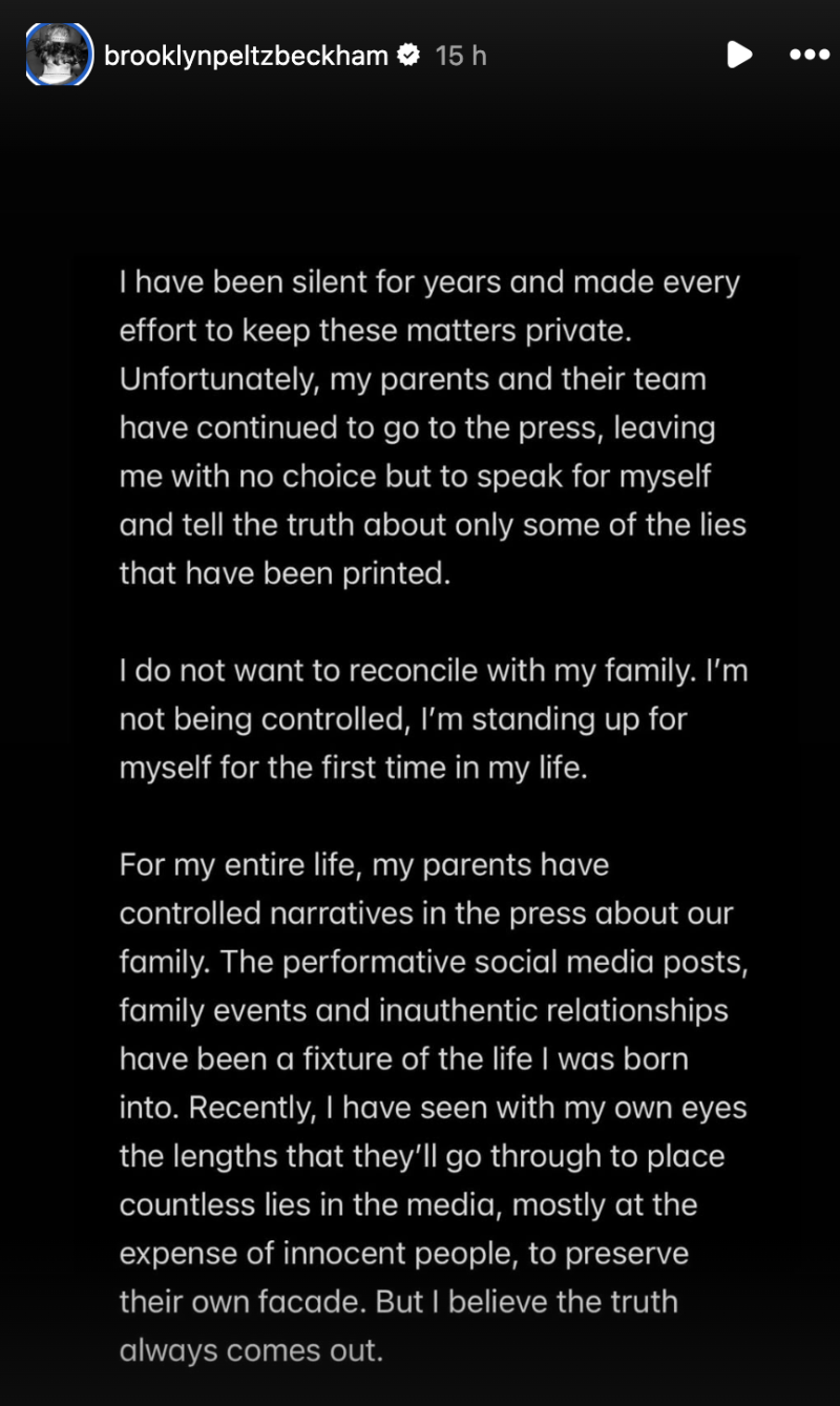 Brooklyn Beckham post