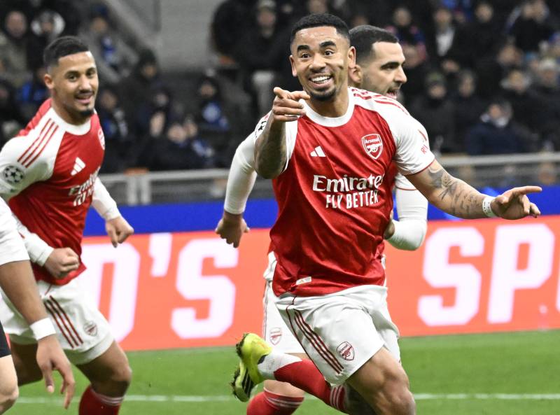 Inter Arsenal Gabriel Jesus celebrazione