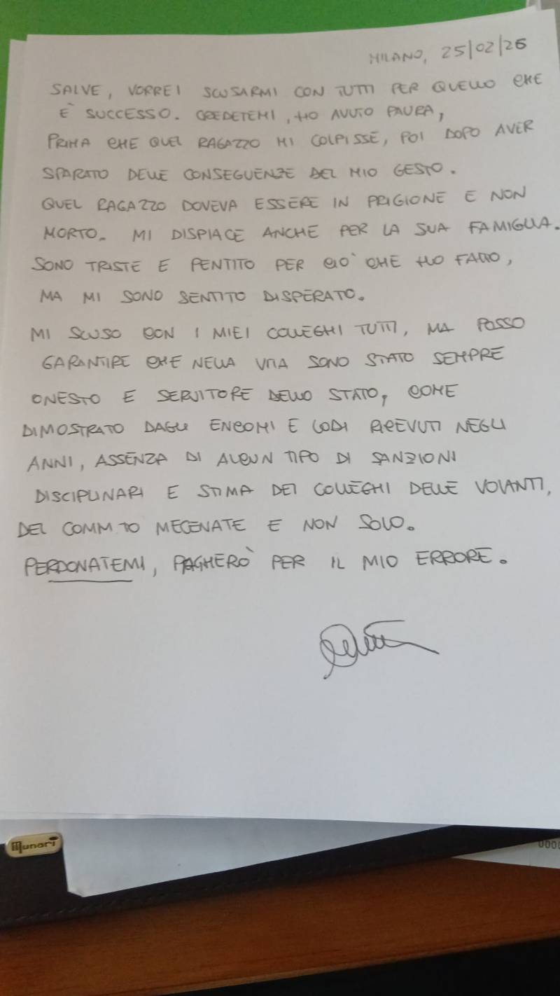Lettera di Cinturrino