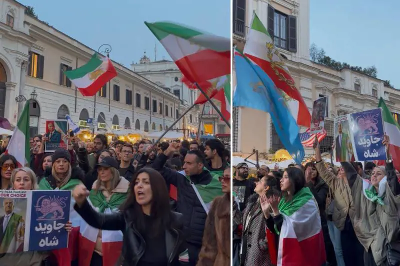 Tutti in piazza a Roma per la manifestazione "Iran libero". Ma disertano M5S, Pd e Avs