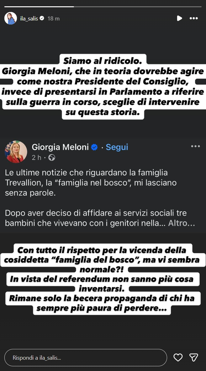 Ilaria Salis famiglia nel bosco