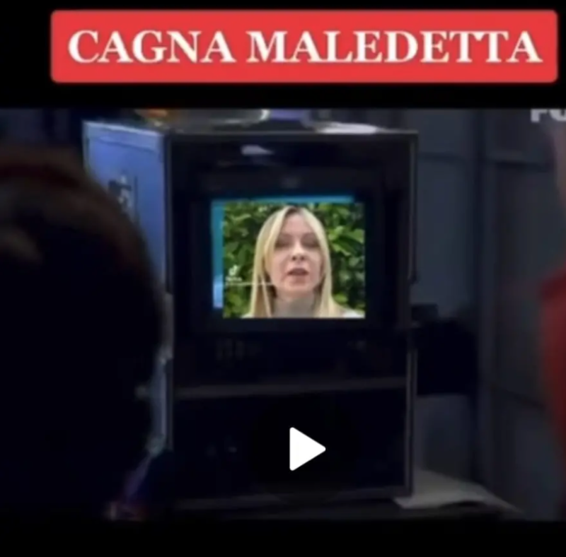 Video con gravi offese alla Meloni