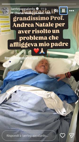 Adriano Pappalardo in ospedale