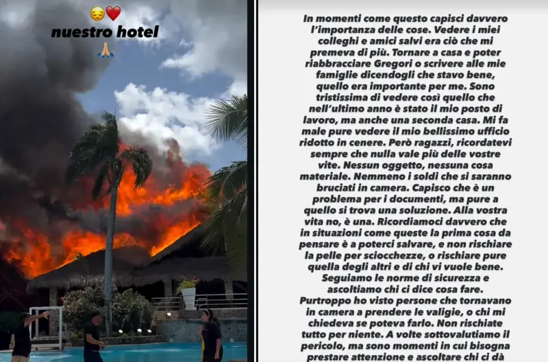 Resort in fiamme a Santo Domingo, l'appello della sorella di  Davide Calabria : "Nessun oggetto vale una vita"