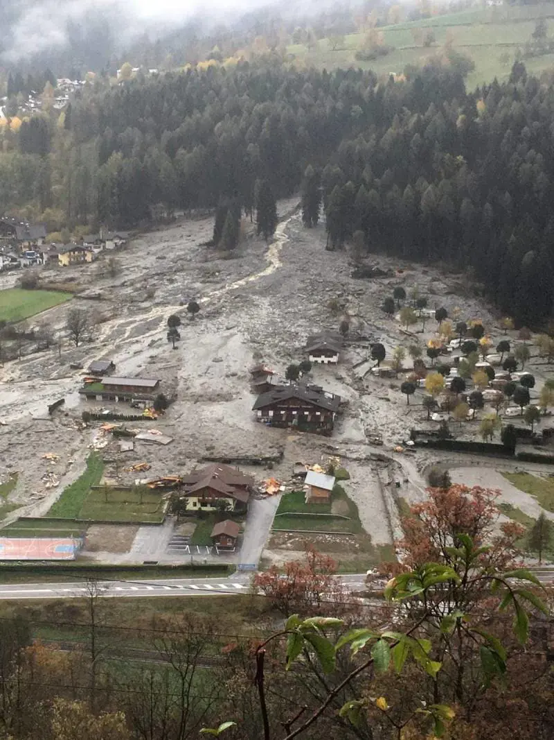 Il Trentino devastato