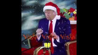 Trump fa la Trump dance sulla slitta e porta i regali, il videomontaggio social del Presidente Usa