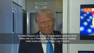 Trump sull'Air Force One: Mi attendo un buon incontro con Xi Jinping