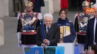 Milano-Cortina, Mattarella accende il braciere Olimpico alla cerimonia al Quirinale