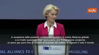 Von der Leyen all'Alleanza Globale contro traffico migranti: Aprire rotte legali