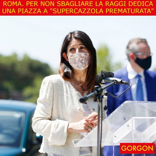 Ecco la satira del giorno. La Raggi inaugura nuova piazza