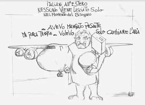 La vignetta del giorno, Di Maio: "Nessun italiano resterà solo"