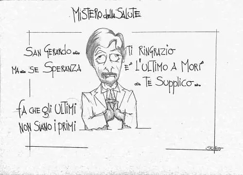 La vignetta del giorno: ministro Spertanza, chi prega per sé... prega per tre