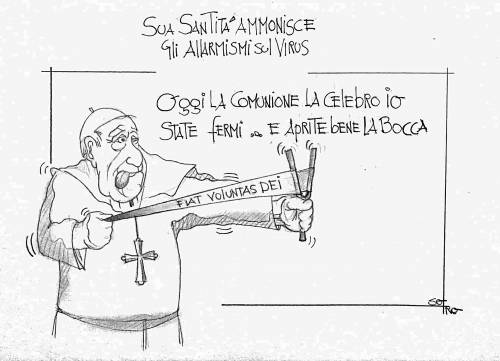 La vignetta del giorno: il Papa condanna gli allarmismi