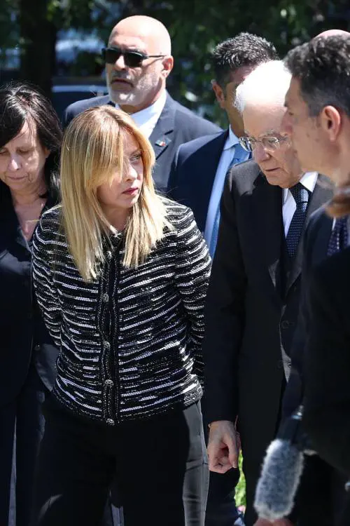 L'arrivo di Meloni e Mattarella a Modena