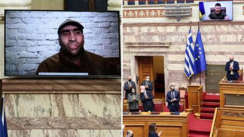 Il miliziano di Azov in Parlamento: scandalo in Grecia