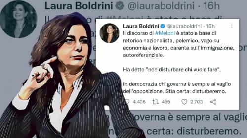 Figuraccia Boldrini: attacca Meloni ma fraintende il suo discorso