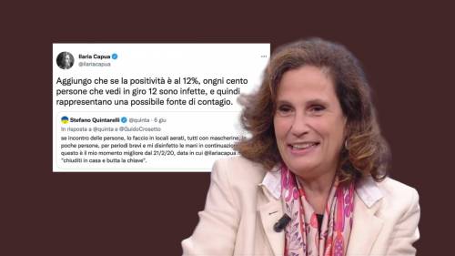 “Se i positivi sono il 12%…”. La clamorosa gaffe della Capua