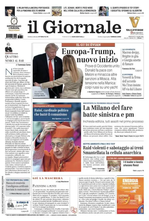 Addio al Cardinale Ruini, Europa-Trump: nuovo inizio, a Milano smontato il teorema delle toghe 