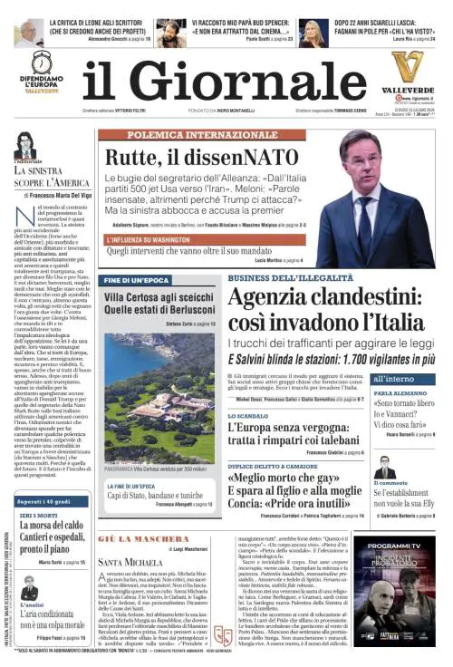 Rutte il dissenNATO, il business dell’illegalità, ceduta Villa Certosa