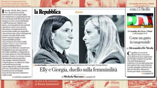 Che orrore la foto di Repubblica sulla Meloni