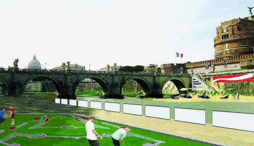 Sul Tevere come in spiaggia