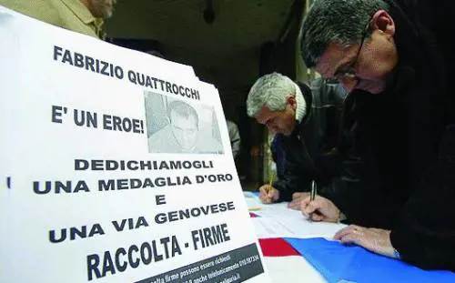 I genovesi firmano per onorare leroe