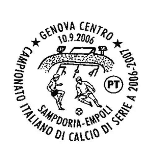 Un annullo speciale per la Samp al debutto