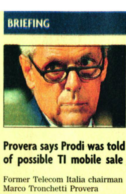 Tronchetti insiste: Prodi sapeva di Telecom