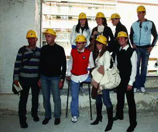 Gli atleti nel cantiere per i bimbi del Gaslini