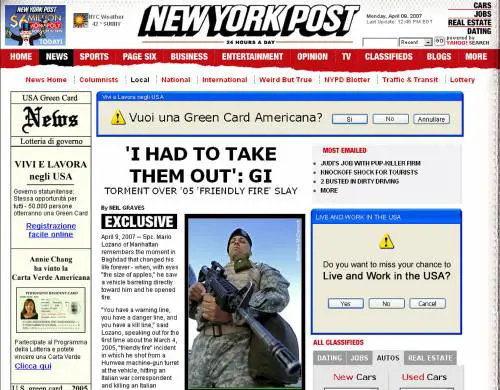 Il marines Lozano: "La Sgrena ha mentito"