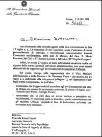 28 Luglio 2006 - "Avvocato generale, ho archiviato i procedimenti"