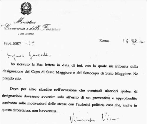 16 Marzo 2007 - Visco puntualizza a Speciale chi è che dà ordini
