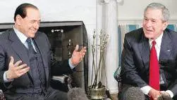 Bush mezz’ora faccia a faccia con il Cavaliere