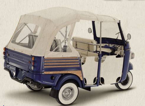 Ape Calessino, torna il "cabriolet" a tre ruote della Dolce Vita