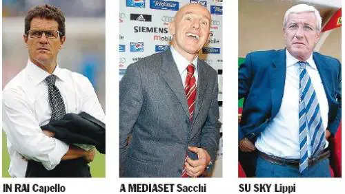 Capello, Sacchi e Lippi in tv come tre massimi sul ring