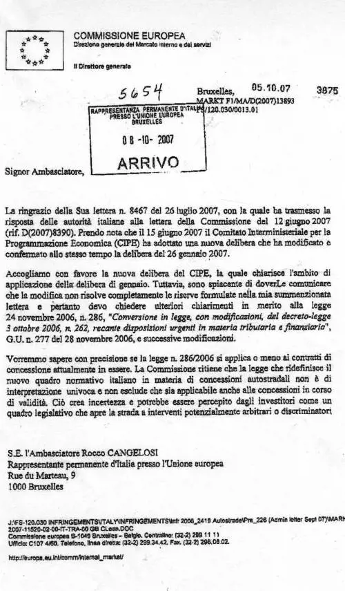 Ecco come la Ue bacchetta Di Pietro sul caso Autostrade
