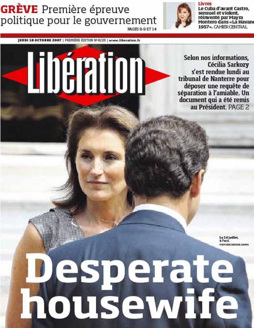 La separazione appassiona la Francia e offusca lo sciopero 