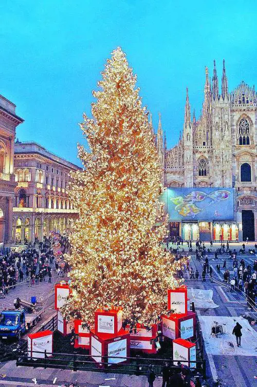 Sullalbero di Natale più alto dItalia 40mila luci
