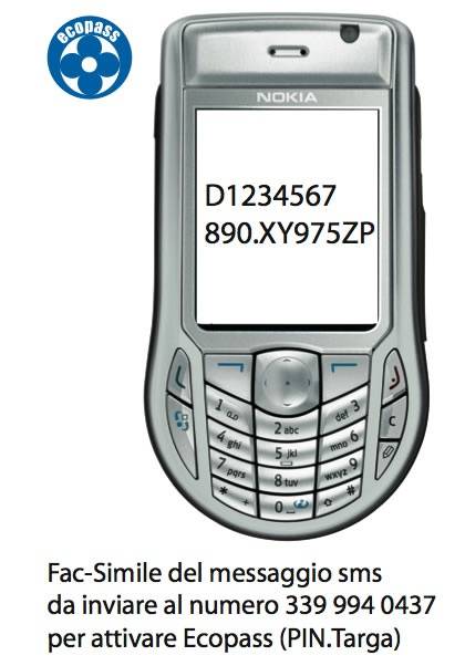 La richiesta di attivazione via Sms
