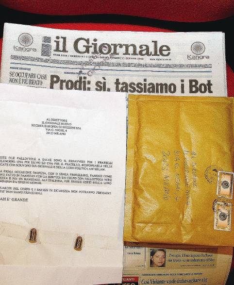 Proiettili al "Giornale" Minacce  ai Berlusconi