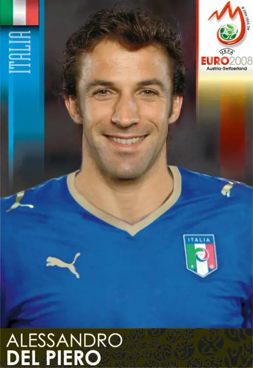 Europei, nelle figurine c'è Del Piero. Cassano no