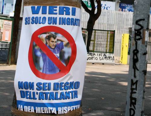 Bergamo in rivolta: ultrà 
dichiarano guerra a Vieri
